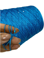 Пряжа на бобине (Италия)95% хлопок с пайетками 5% п/л 100г-450м 380г