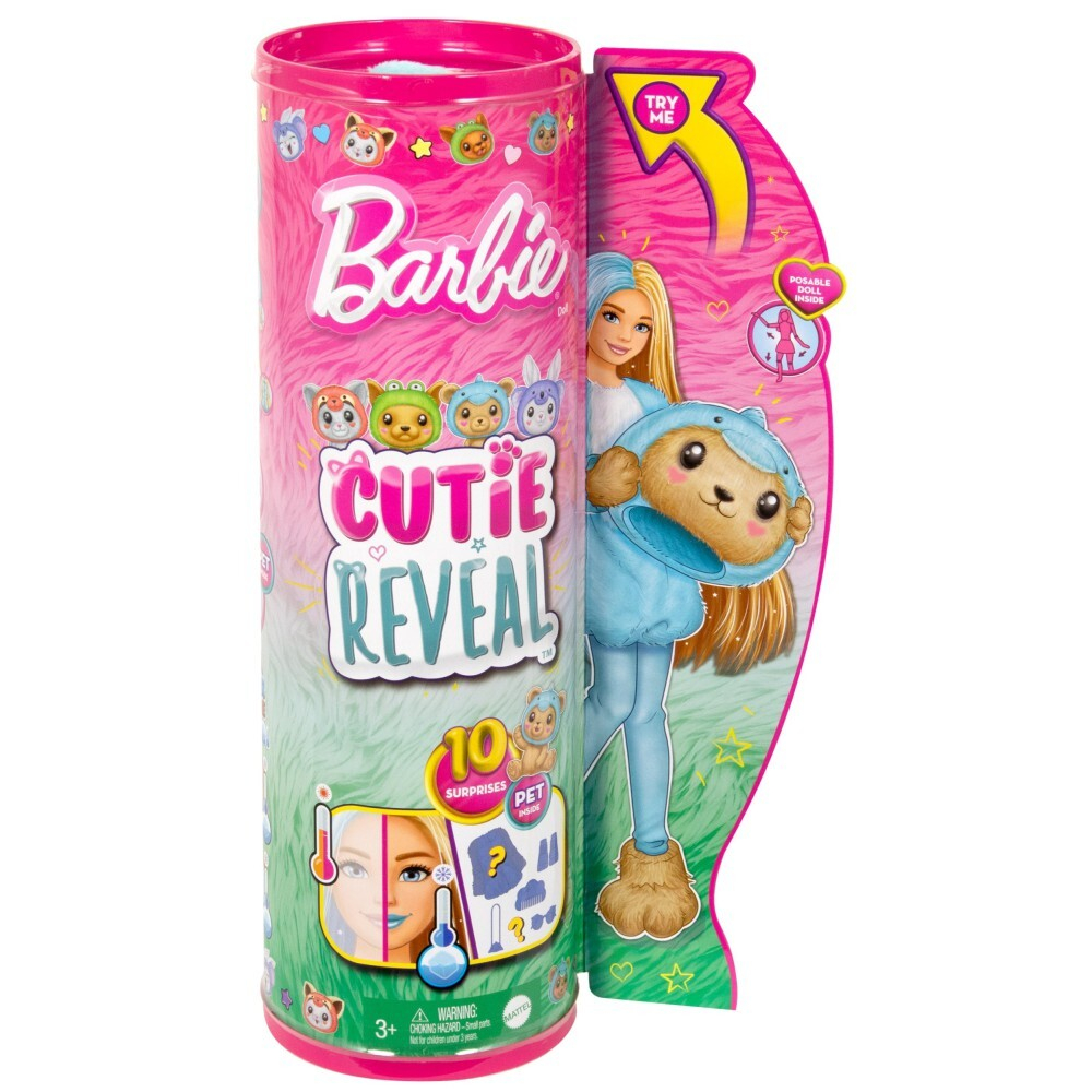 Barbie Cutie Reveal - Барби Плюшевая кукла-дельфин + питомец HRK25 / артикул   HRK22 HRK25  / GTIN 194735178582