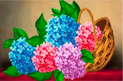 Г-6061 Корзина с гортензиями