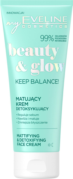 Eveline Cosmetics Beauty & Glow Keep Balance! - матирующий крем с детоксицирующим эффектом /   75  ml  / GTIN 5903416028093