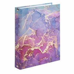 Тетрадь на кольцах А5 175х215мм, 120л, твердый картон, с разделителями, BRAUBERG, Marble, 404086