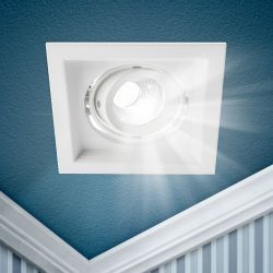 Светильник карданный встраиваемый ЭРА SKD-11-36-40K-W20 20Вт 4000K 2400Лм 150х150х110 5 лет гарантии