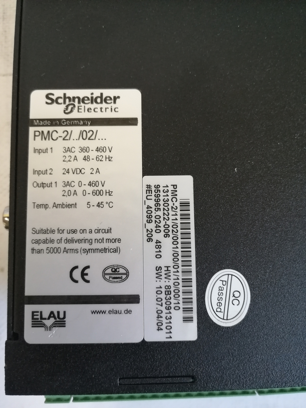 S.E. ELAU PMC-2/11/02/001/00/01/10/00/10 с хранения