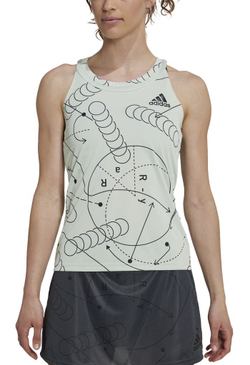 Женский топ теннисный Adidas Club Tennis Graphic Tank Top - linen green