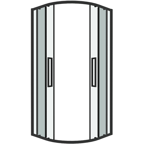 Душевой уголок Grossman Cosmo 80х80 301.K33.02.8080.21.00 профиль Черный матовый стекло прозрачное