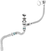 СИФОН ДЛЯ ВАННЫ 1 1/2Х40 AQUANT КЛИК-КЛАК ПЕРЕЛИВ АВТОМАТ ХРОМ ГТ 40Х40/50