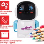 Точилка механическая ЮНЛАНДИЯ "Юнландик в Космосе", корпус белый с голубым, 228486