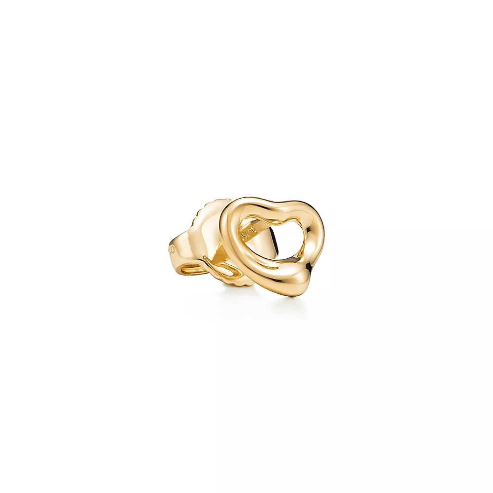 Серьги из жёлтого золота , Tiffany ,Open Heart 7 mm 💠Единственные в наличии