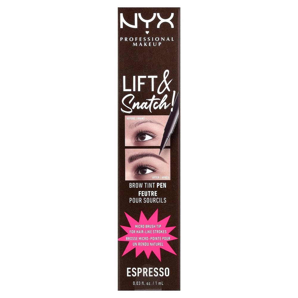 NYX Professional Makeup, Поднимите и бросьте! краска для бровей, оттенок 08 эспрессо, 1 мл (0,03 жидк. унции)