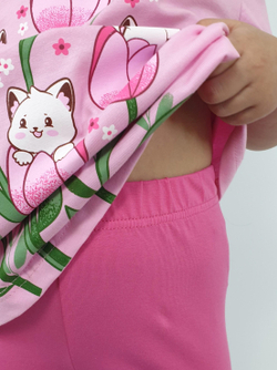 02-154-1 Комплект для девочки (футболка+ бриджи)