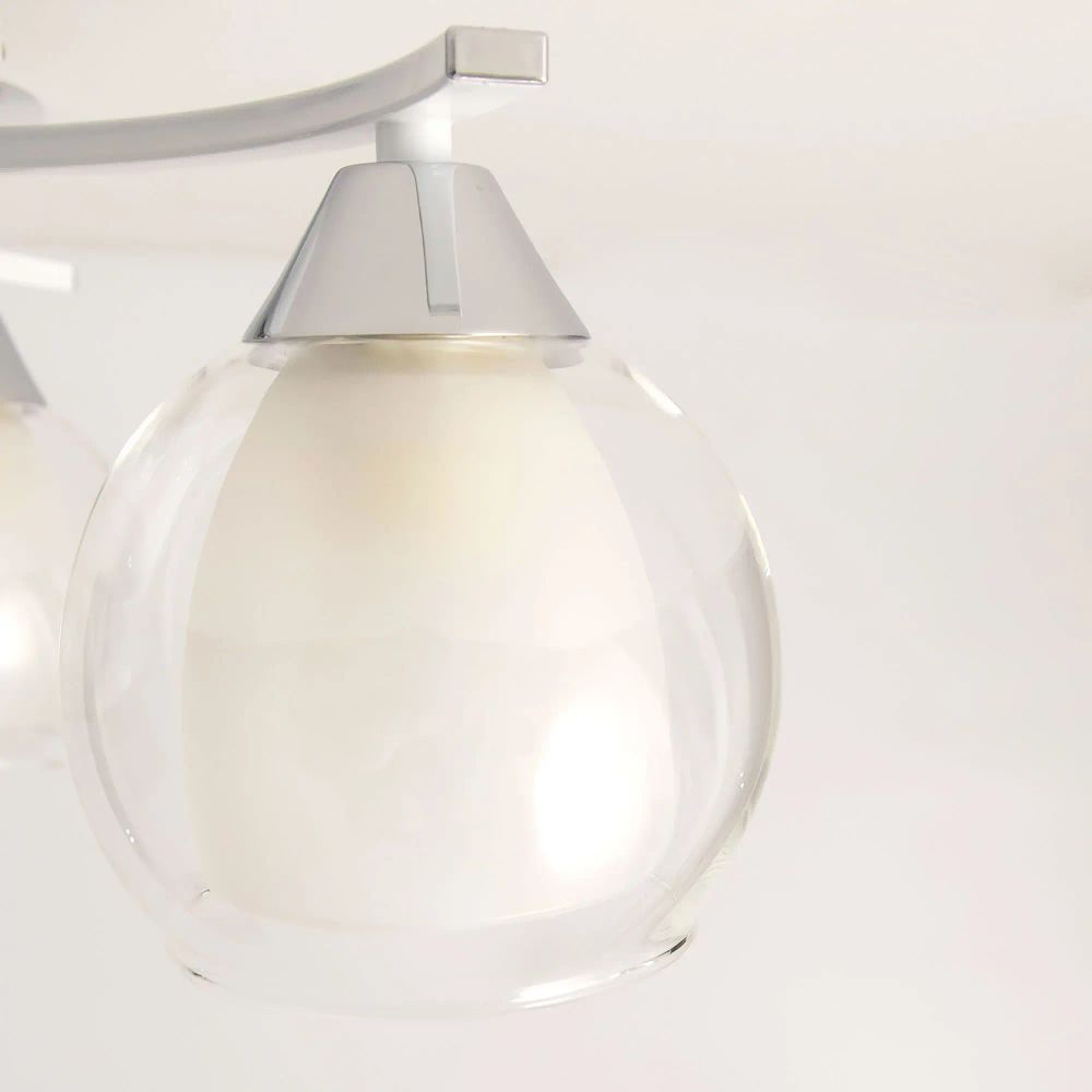 Citilux Кристи CL152130 Люстра потолочная Белая Хром