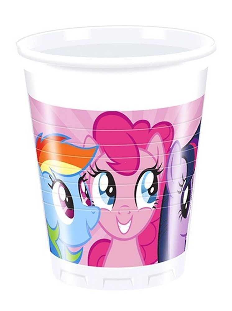 Стаканы пластиковые  Моя маленькая Пони  Rainbow Pony 200 мл 8 шт.