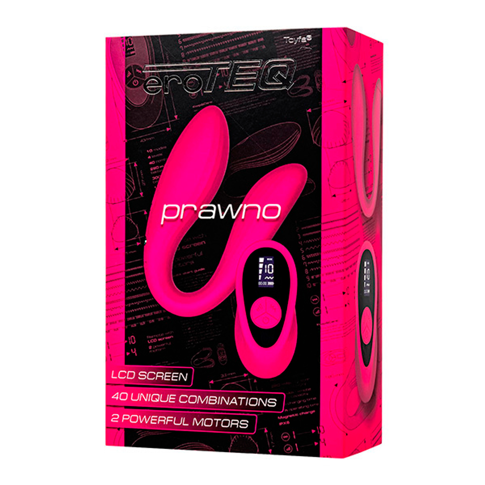 Розовый вибратор для пар с пультом ДУ ToyFa eroTEQ Prawno 593005