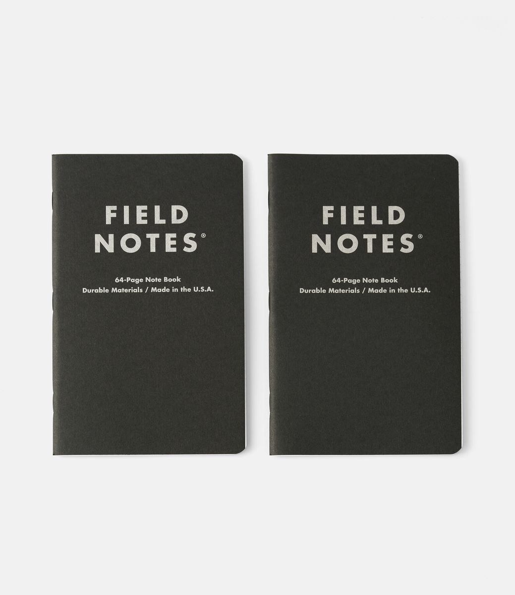 Field Notes Pitch Black Note Book — набор блокнотов в точечную сетку