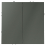 Перекрестный переключатель встраиваемый VOLTUM S70 двухклавишный 10А, (титан)