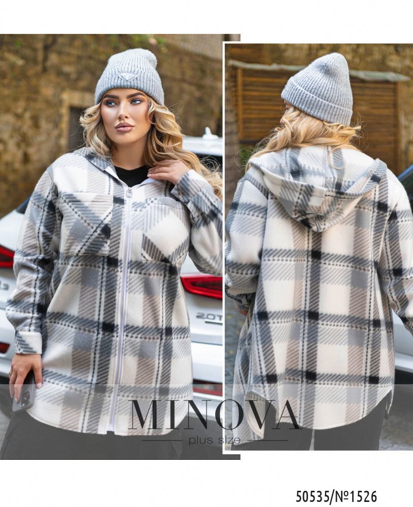 Кардиган 1526-Серый-черный Minova