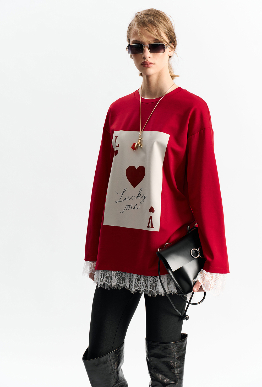 Лонглисв женский 1279 скарлетт / принт