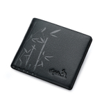 AUGTARLION Cow Leather Card Holder, Wallet Men"s Black