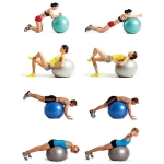 Фитбол Sportage полумассажный 75 см 1000гр ( с насосом), Фуксия