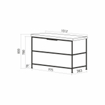 Тумба д/ванной "БРУКЛИН-100" Бетон под раковину Фостер 100 (Kirovit) ЛОФТ (ЛДСП)