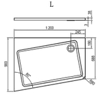 Душевой поддон из искусственного камня Ravak 10° Asymetric Pro 120x90 Белый (XA25G70101L)