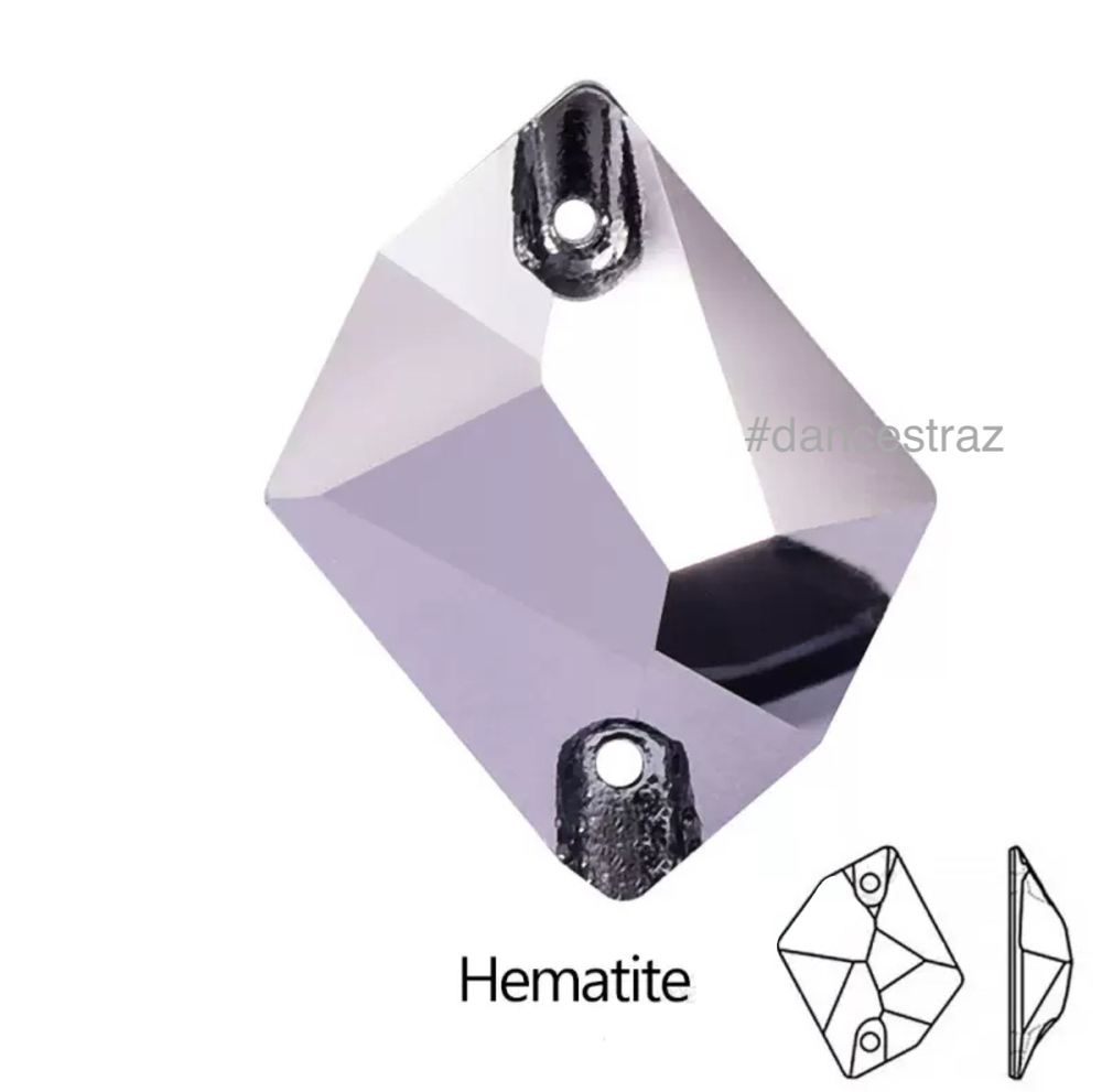 Стразы пришивные, Cosmic, Hematite, 280HEM, 13*17mm, (96 ea/pkg), 5A+, (F2)