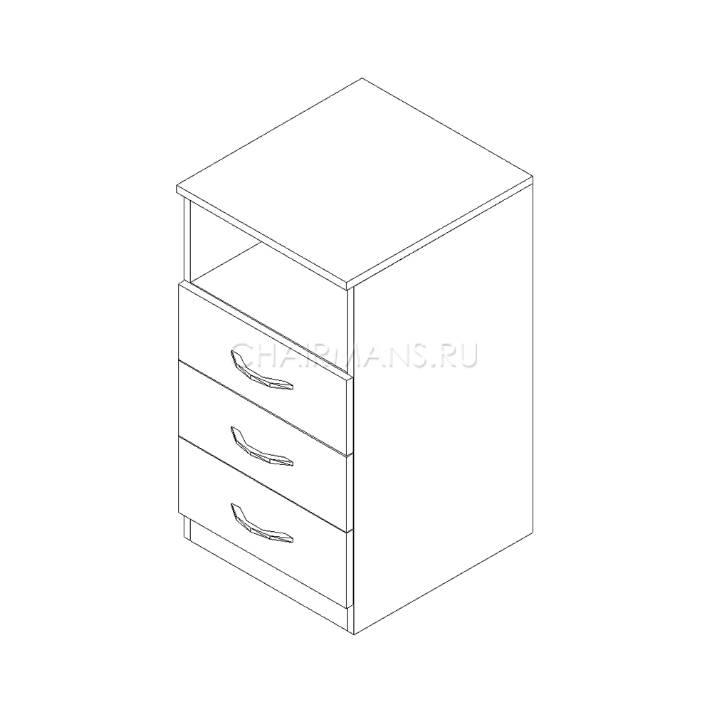 Тумба приставная с фолдингом Skyland SIMPLE SC-3D.1 белый