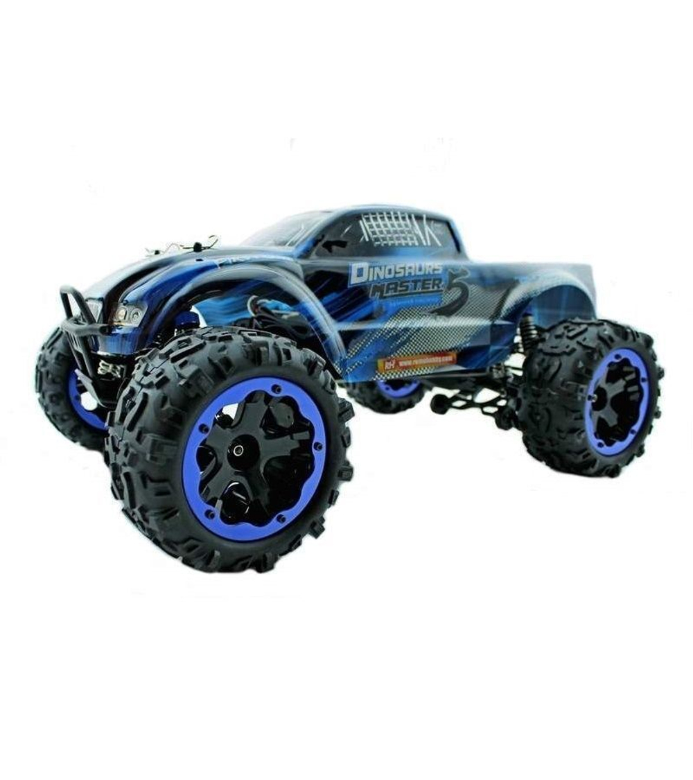 Радиоуправляемый монстр Remo Hobby Dinosaurs Master TWINS MOTOR (синий) 4WD 2.4G 1/8 RTR