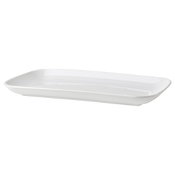 IKEA GODMIDDAG (ГОДМИДДАГ) - тарелка, белая, 18x30 см (405.850.09)