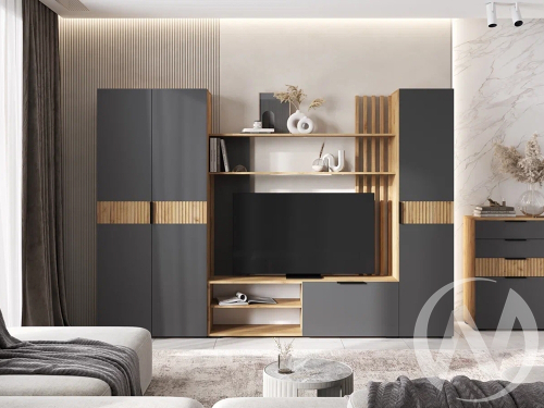 Гостиная "Роджина" (дуб крафт/графит)