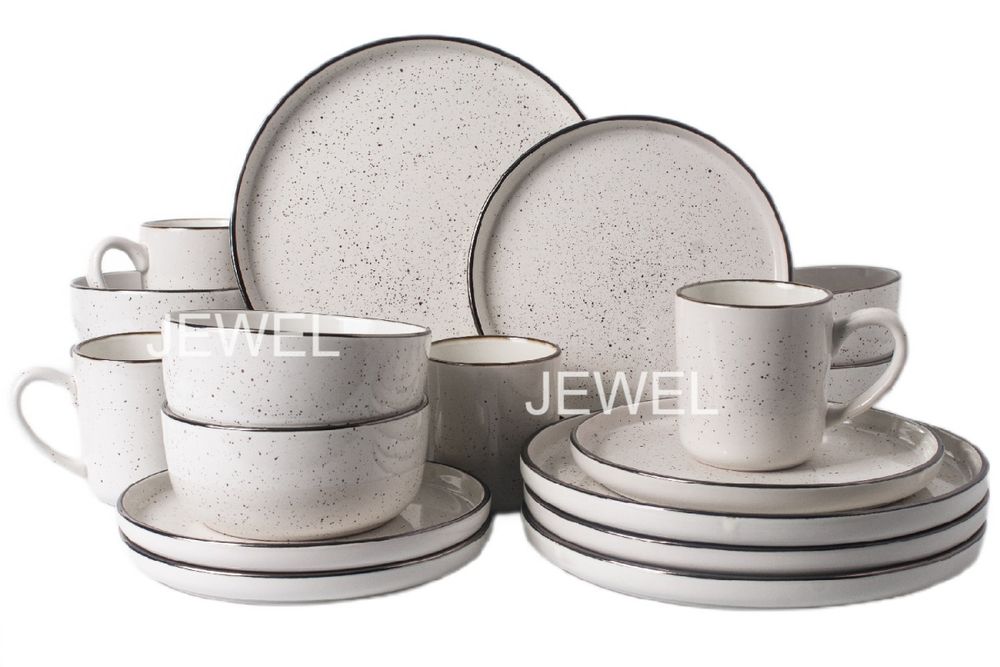 Сервиз столовый 16 предметов JEWEL ГЛОРИЯ (в комплекте салатник 15.4 см, тарелка 27 см, тарелка 21 см, кружка 400 мл) керамика Сервиз столовый 16 предметов JEWEL ГЛОРИЯ (в комплекте салатник 15.4 см, тарелка 27 см, тарелка 21 см, кружка 400 мл) керамика