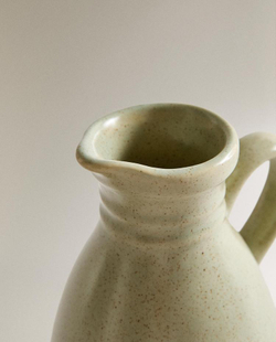 ZARA HOME КРУЕТКА ИЗ КЕРАМИКИ С КРЫШКОЙ, ЗЕЛЕНОВАТЫЙ