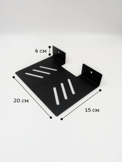 Полка для ТВ приставки, wifi роутера, видеорекордера, игровой консоли черная