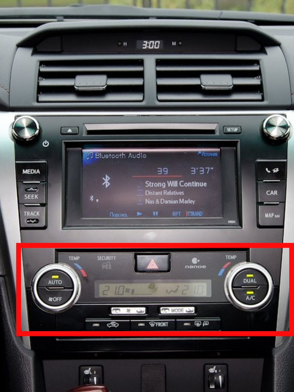 Переходная рамка 10" и комплект проводов для TOYOTA Camry, Aurion 2011-2014