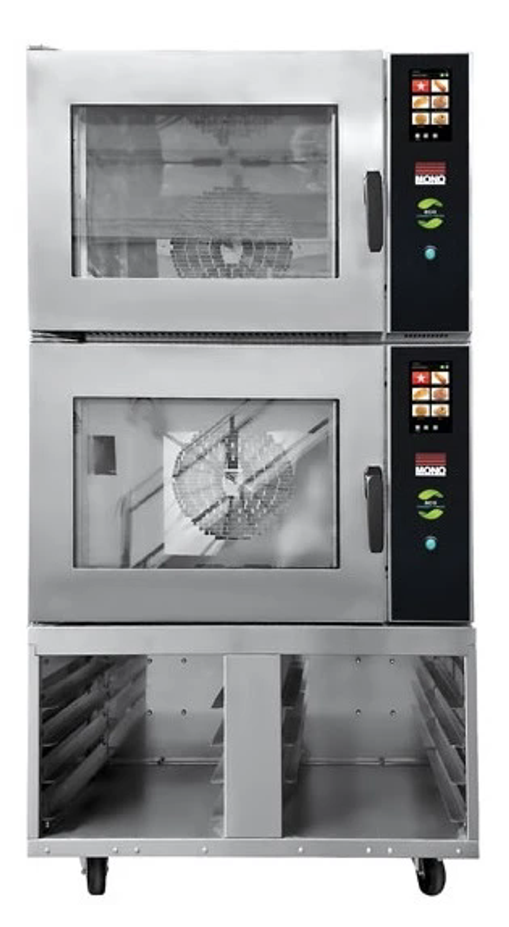 Печь конвекционная Mono Equipment BX 4/5-Tray, 4/5 уровней 600х400/GN1/1, Eco-Connect+ Wash Controller на 5 + 5 уровней с подставкой