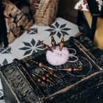 Набор железных крючков для вязания с деревянной ручкой (кедр). KN19