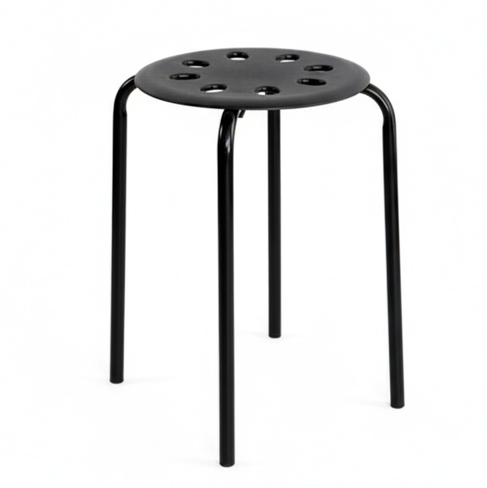 Табурет Axel чёрный, 30х45 см, полипропилен/металл