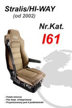 Чехлы премиум кожа + штрокс вышивка IVECO STRALIS от 2002- г. I61 Польша