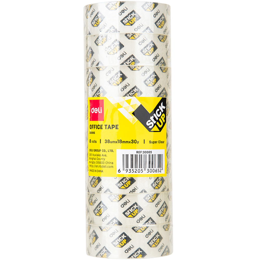 Клейкая лента DELI 18 мм х 30 м, прозрачная