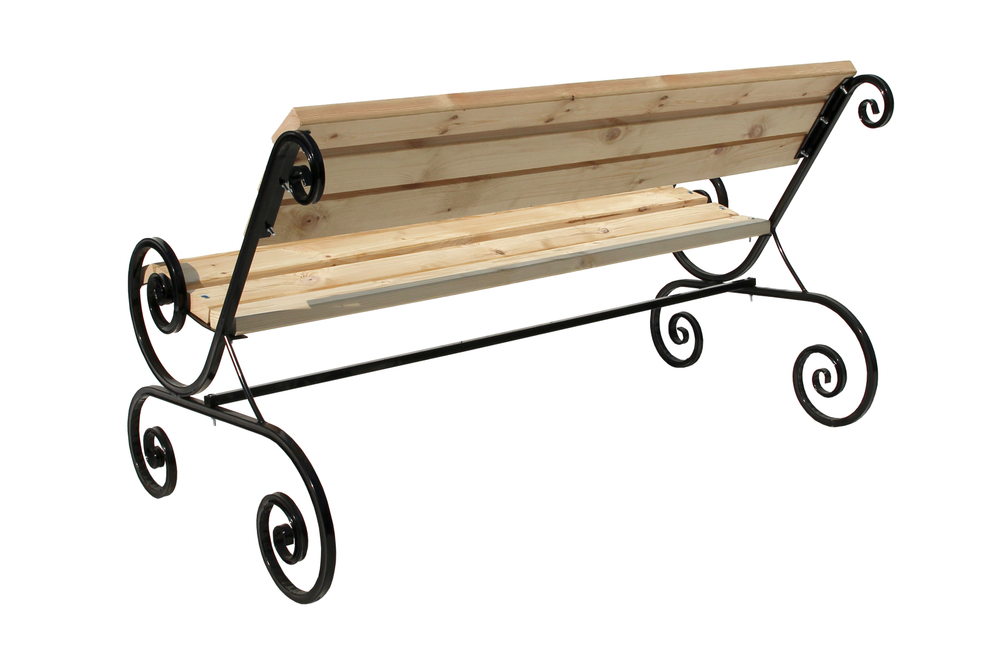Лавочка садовая Завиток арт.НПА3262 1,5м  1уп(доски + стойки)