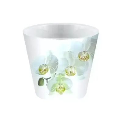 Горшок для цветов London Orchid Deco D 160 мм,6 л белая орхидея
