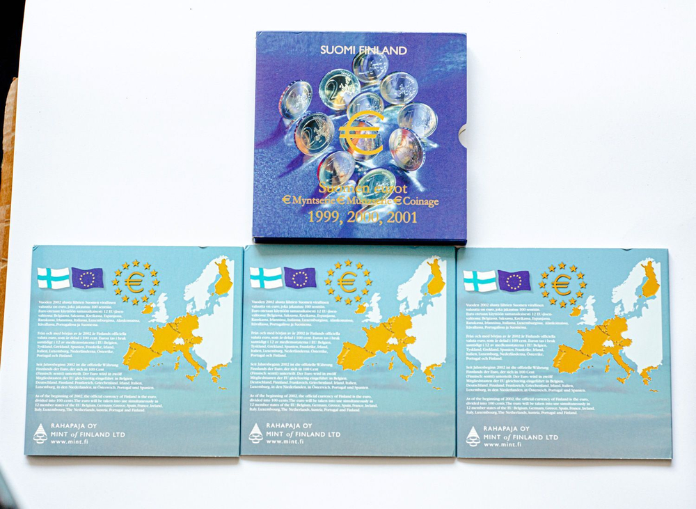 Finland Original Triple Year Set 1999, 2000, 2001 – Brilliant Uncirculated Coins