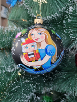 Шар стеклянный "Щелкунчик" ручная роспись