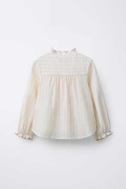 ZARA Х BENSIMON ® РУБАШКА С ДЛИННЫМИ РУКАМИ, ТАБАЧНЫЙ