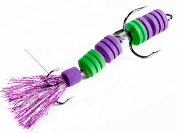 Приманка джиг. LJ PENNON BARBELLWORM фиол./зел. в блистере