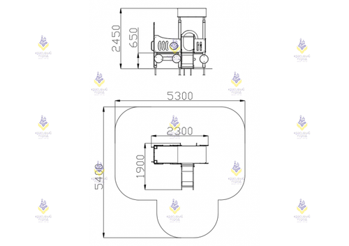 Игровой комплекс «Паровозик игровой тип 2»