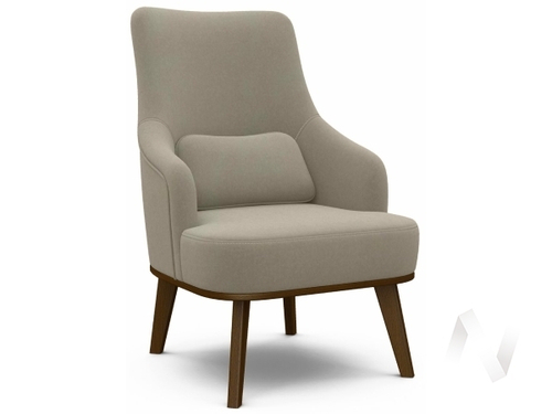 Кресло отдыха Комфорт-5 высокая спинка (орех лак/KIPRUS 02)