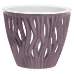 Кашпо для цветов пластиковое 1,6л d-16см «Вдохновение» Пыльная роза