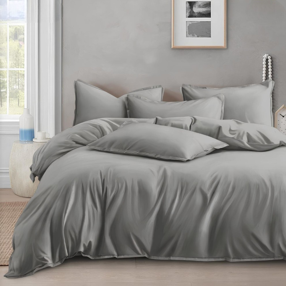 Постельное белье АльВиТек ОСА-004 сатин, серый