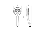 Ручной душ 100 3 jet AQUATEK, матовый черный AQ2009MB БЕТТА